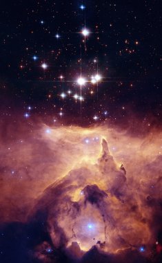NGC 6357 Akrep takımyıldızı yönünde bulunan bir dağılmış bulutsu..