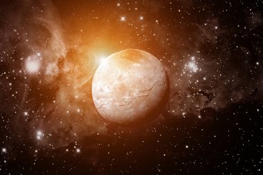 Charon is the largest moon of the dwarf planet Pluto. clipart