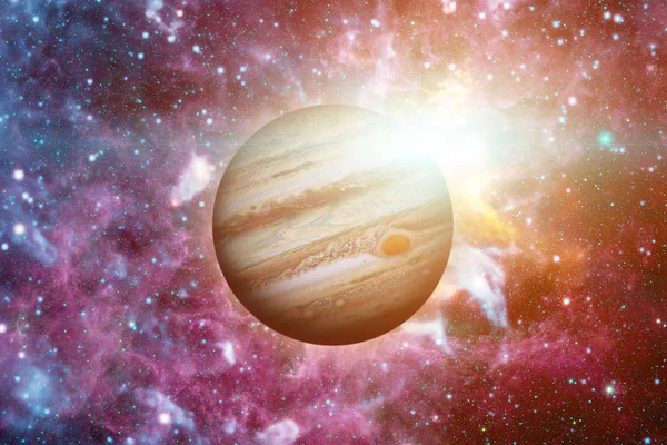 Planeet Jupiter. Nevel op de achtergrond. — Stockfoto