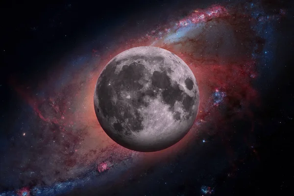 Φεγγάρι γαίες. Διάστημα φόντο. — Φωτογραφία Αρχείου