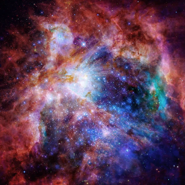 Vesmír plný mlhoviny, hvězd a galaxie. — Stock fotografie