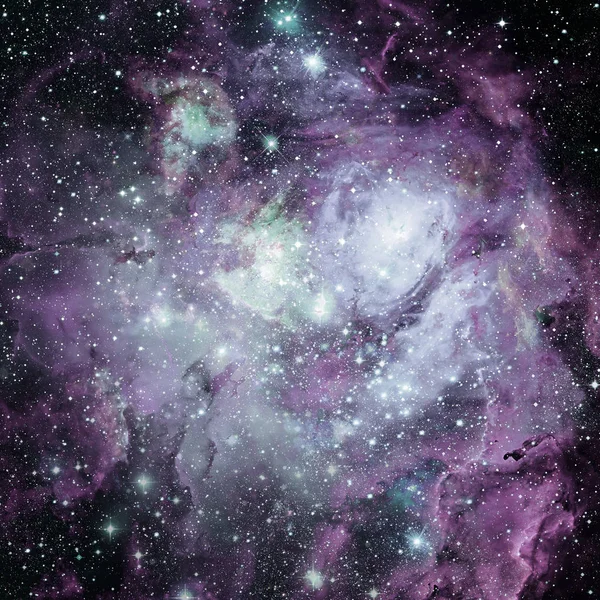 Universum fyllt med nebulosa, stjärnor och galax. — Stockfoto