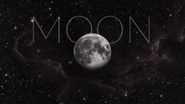 Toprak metalleri Moon. Uzay arka plan.