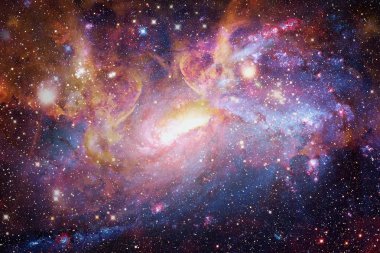 Galaksi ve nebula. Bu görüntünün elementleri NASA tarafından desteklenmektedir