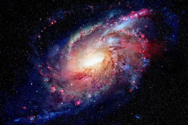 Spiralgalax och nebula. Delar av denna bild inredda av Nasa — Stockfoto