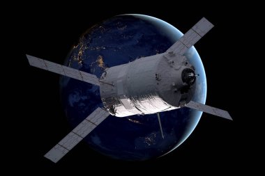 Kargo uzay aracı - otomatik Transfer araç Dünya gezegeni üzerinde.