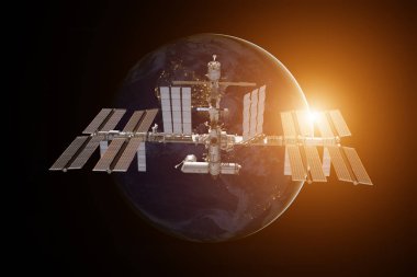 Dünya üzerindeki Uluslararası Uzay İstasyonu.