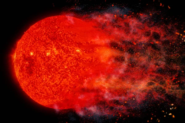 Planetě exploze - Sun. prvky tohoto obrázku jsou podle Nasa — Stock fotografie