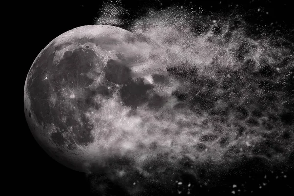 Explosion planétaire - Lune. Éléments de cette image fournis par la NASA — Photo