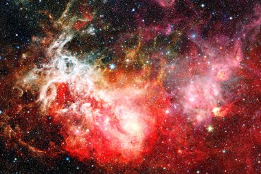 Güzel nebula ve galaksi. Bu görüntünün elementleri NASA tarafından desteklenmektedir