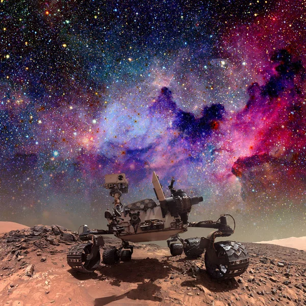 Mars 'ın yüzeyini araştıran meraklı bir gezgin..