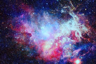 Güzel nebula ve galaksi. Bu görüntünün elementleri NASA tarafından desteklenmektedir
