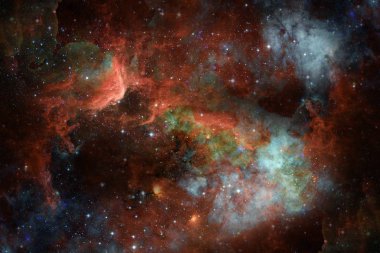 Yıldızlı derin uzay - Bulutsusu ve galaksi