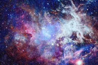 Galaksi ve nebula. Bu görüntünün elementleri NASA tarafından desteklenmektedir