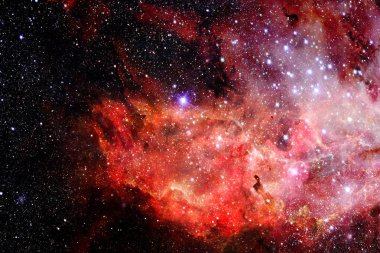 Abstract scientific background - galaxy and nebula in space. clipart