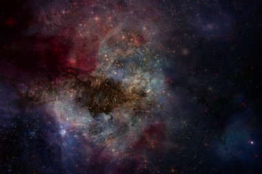 Bulutsu, galaxy ve yıldız. Nasa tarafından döşenmiş bu görüntü unsurları.