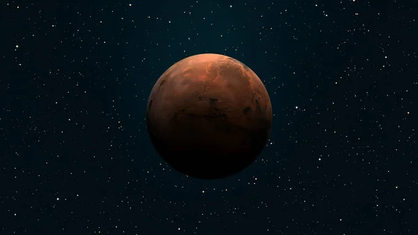 Sistema Solar - Marte. É o quarto planeta a partir do Sol. — Fotografia de Stock