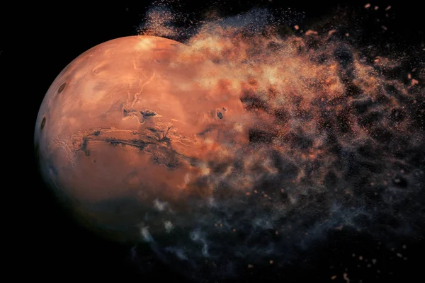 Explosão do planeta Marte. Elementos desta imagem fornecidos pela NASA — Fotografia de Stock