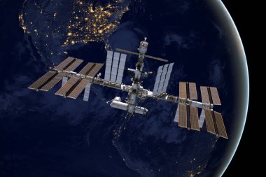 Dünya üzerindeki Uluslararası Uzay İstasyonu.