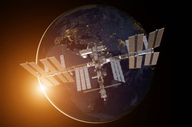 Dünya üzerindeki Uluslararası Uzay İstasyonu.