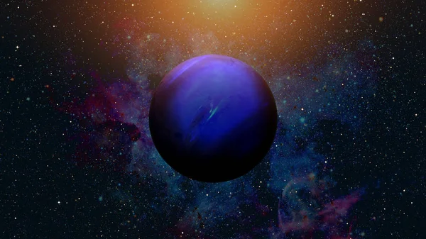 行星海王星。外层空间背景. — 图库照片