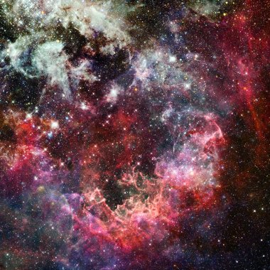 Nebula ve yıldızlar uzayda. Bu görüntünün elementleri NASA tarafından desteklenmektedir.