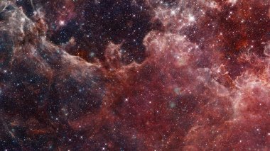 Yıldızlı renkli uzay bulutsusu. Bu görüntünün elementleri NASA tarafından desteklenmektedir.