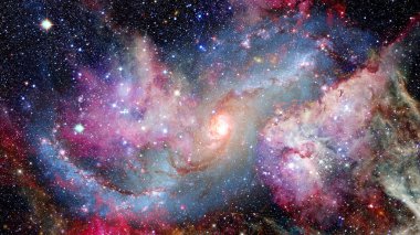 Nebula ve galaksiler. Bu görüntünün elementleri NASA tarafından döşenmiştir