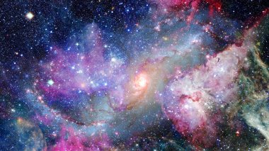 Galaksi ve Nebula. Uzay arkaplanı. Bu görüntünün elementleri NASA tarafından desteklenmektedir