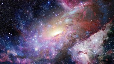 Derin uzayda nebula ve galaksiler. Bu görüntünün elementleri NASA tarafından desteklenmektedir.