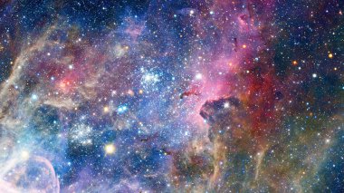 Nebula ve galaksiler. Bu görüntünün elementleri NASA tarafından döşenmiştir