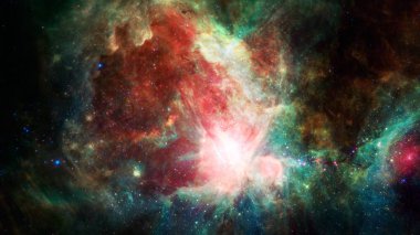 Nebula ve galaksiler. Bu görüntünün elementleri NASA tarafından döşenmiştir