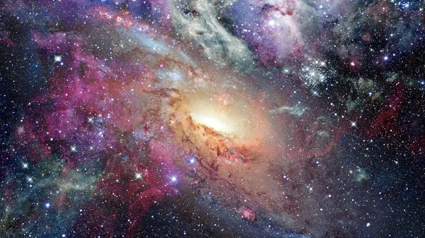 Open space with nebulae and galaxies. Elements of this image furnished by NASA — Stock Photo, Image