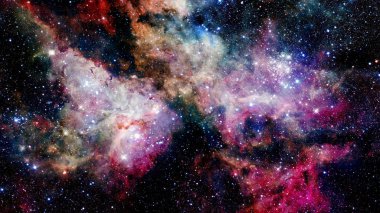 Nebula ve galaksiler. Bu görüntünün elementleri NASA tarafından döşenmiştir