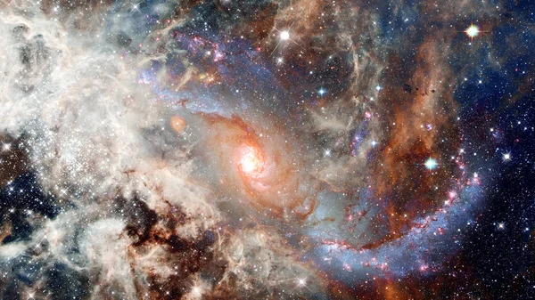 Galaxia y nebulosa. Elementos de esta imagen proporcionados por la NASA — Foto de Stock