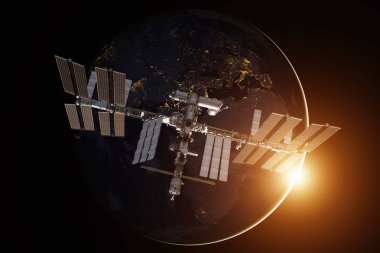 Dünya üzerindeki Uluslararası Uzay İstasyonu.