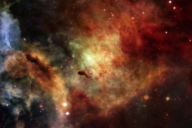 Nebula ve yıldızlar uzayda. Bu görüntünün elementleri NASA tarafından desteklenmektedir.