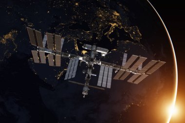 Dünya üzerindeki Uluslararası Uzay İstasyonu.