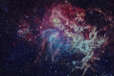 Güzel nebula ve galaksi. Bu görüntünün elementleri NASA tarafından desteklenmektedir