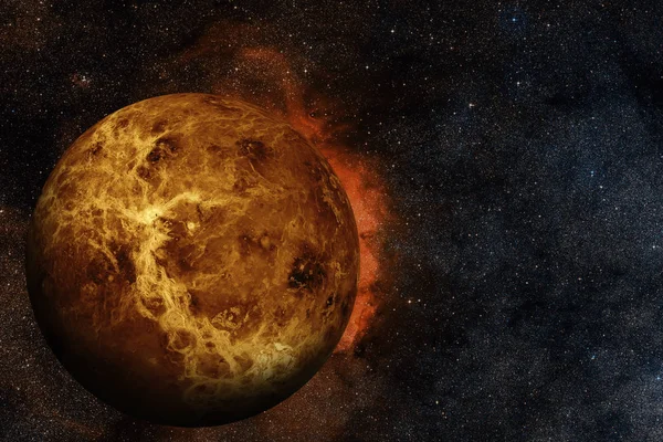 Sistemul solar - Venus. Elemente ale acestei imagini furnizate de NASA . — Fotografie, imagine de stoc