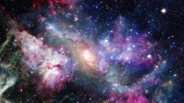 Galaxia y Nebulosa. Fondo espacial. Elementos de esta imagen proporcionados por la NASA —  Fotos de Stock
