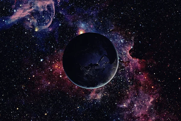 Terre de l'espace et de la galaxie. Éléments de cette image fournis par la NASA . — Photo
