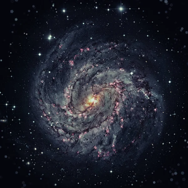 Галактика Південна Вертушка — заборонили галактика у сузір'ї Гідра. — стокове фото