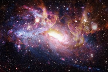 Galaksi ve nebula. Bu görüntünün elementleri NASA tarafından desteklenmektedir