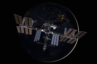 Dünya üzerindeki Uluslararası Uzay İstasyonu.