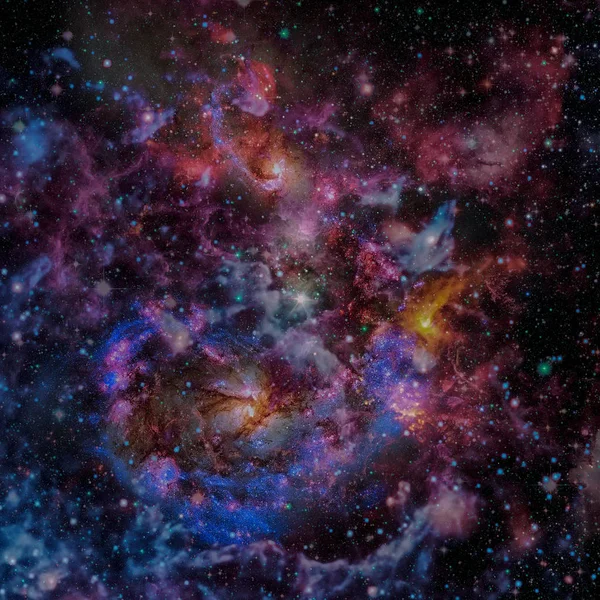 星云和星系在空间中。这张图片的元素装备 b — 图库照片