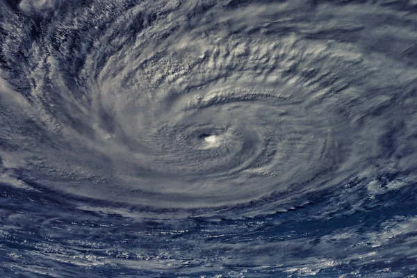 Typhoon over planet Earth - satellite photo. — Stock Photo, Image