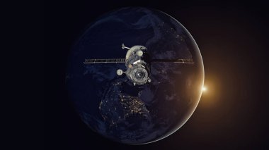 Dünya yörüngesindeki uzay aracının ilerleme.
