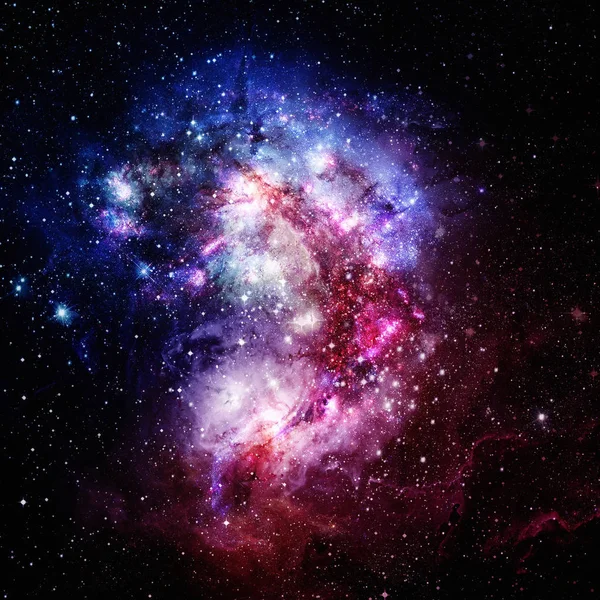 Galaxie spirală și nebuloasă spațială . — Fotografie, imagine de stoc