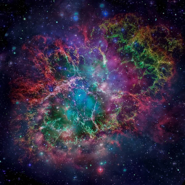 Nebulosa espacial colorida. Elementos de esta imagen proporcionados por la NASA. — Foto de Stock